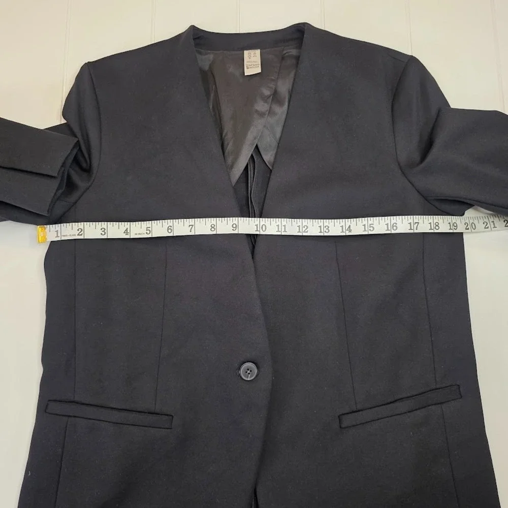 Spanx The‎ Perfect Collarless Blazer Size S 20384R Classic Black Single Button